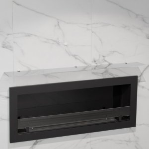 Стеклянная полка для биокамина Opti white 1600