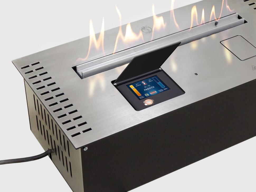 Автоматический биокамин Lux Fire Smart Flame 1000 RC INOX