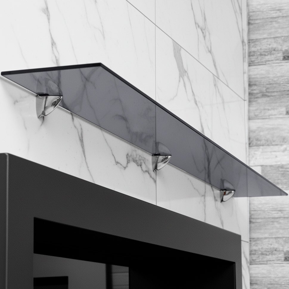 Стеклянная полка для биокамина Gray  1100